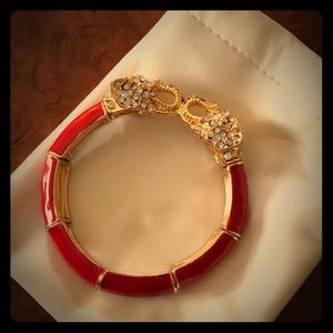 Kenneth Jay Lane red elephant bracelet